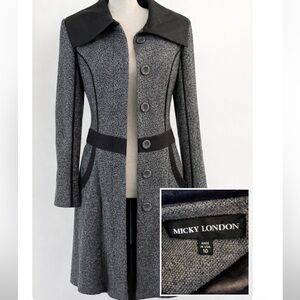 Women's Black and Gray Trench Coat